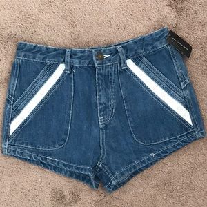 Free People High-Waisted Denim Shorts, NWT